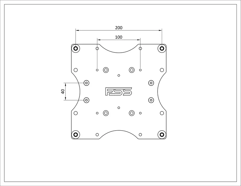 Vesa Mount Kit, 200mm
